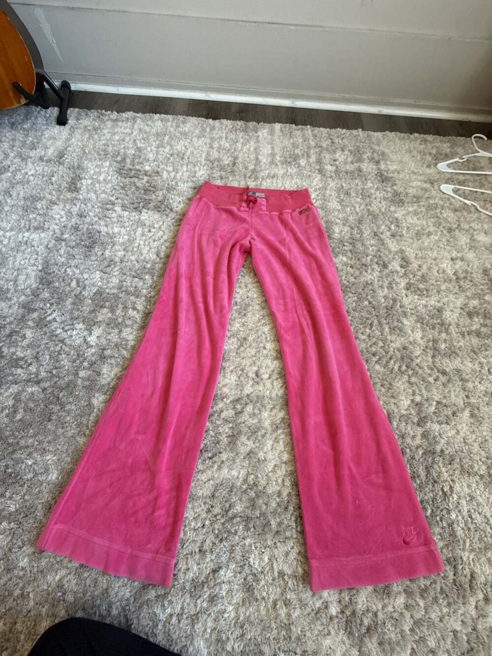 Nike Sportwear Velour Flare Sweatpants Size S Pink